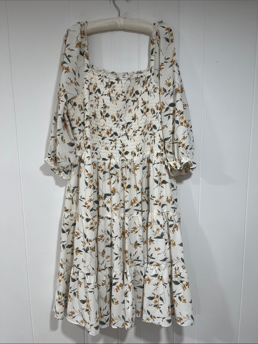 Baltic Born yellow floral Marta Smocked Midi Dress cottagecore romantic